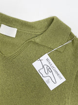 Whole Garment Collar Short Sleeve Knit