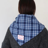 Padded Shoulder Scarf_Blue