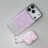 [MADE] [+MagSafe] ベリードットスマホケース ピンク (グラスシルバーバンパー)