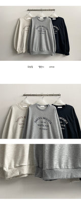 Vind lettering fleece sweatshirt
