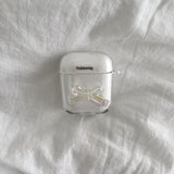 バブルリボンairpodクリアハードケース (airpods case)