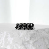 SS-blackline カーブチェーンリング_5/6/7/8mm_BLACK SILVER