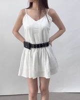 Melin V-neck Strappy Sleeveless Flare Mini Dress