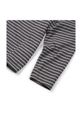 (BASE) STRIPE POCKET LONG SLEEVE (GRAY)