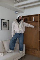 Lining padding) Shani padding blouson jacket