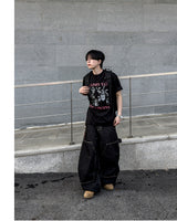 タッチグラフィックオーバーサイズハーフTシャツ