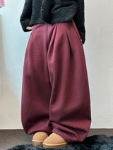 M,XL🤎2サイズ🤎 ダブルピンタックワイドロングバルーンパンツ ❤🤎🖤🩶4カラー