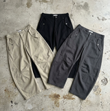 Knee-Pleat Pocket Wide Pants