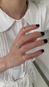 Twinkle THIN silver ring 3set