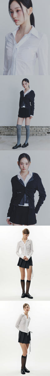 VIVIAN SCARF SHIRT white
