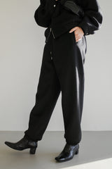 Wool jogger pants, Black