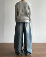 Bark Zipper Round Knit