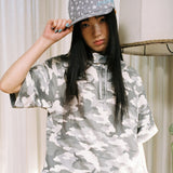 Twister Button Hood Tee - Camo