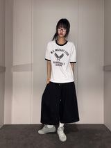 Buggy Ringer Letter Tattoo Oversized T-Shirt 3color