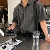  Wegner Nylon Pigment Overfit Short Sleeve Shirt
