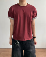 Duet Crop Roll-up Short Sleeve T