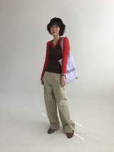 トライアングルホルターネックスリーブレストップ (5color)