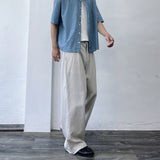 Mist Silver Pleated Pants