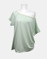 Doen Lace Off-Shoulder Short Sleeve T-Shirt