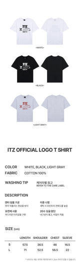ITZ オフィシャルロゴTシャツ　ホワイト