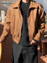 Velvety Suede Padded Jacket (2 Colors)