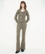 COLOR KNIT FLARE PANTS