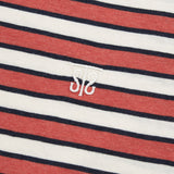  ROUX BASE SCHOOL EAT THE PIZZA STRIPE TEE (IVORY/BURGANDY)