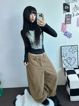 コーデュロイバルーンロングパンツ 🤎🤍🖤3カラー