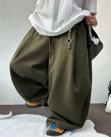 KNEE ツータックバルーンキーリングロングパンツ 🤎🩶🖤🤍💚6COLOR