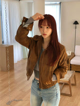 Arcti leather blouson jacket