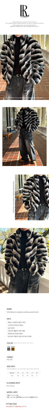 [F/W] Wave fur gradation padding jumper(2color)