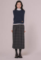 チェックHラインスカート(Black)