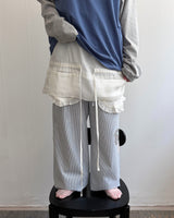 Patchwork Stripe Cotton Pants