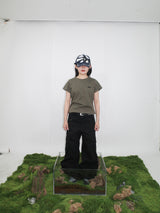 W Horn Applique Tee in Olive