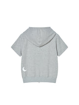 NY アップリケSSフードジップアップ GREY