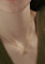 [925 silver] Un.silver.10 / full heart necklace (10mm)(gold)
