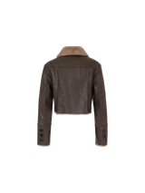 Short reversible leather mustang (Brown)