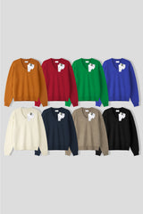 LMN マイルクロップオーバーサイズフィットVネックニットウェア (8 colors)