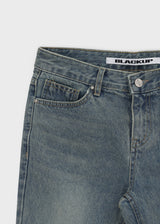 [B-DENIM] ウォッシングロースリムブーツカットジーンズ 053