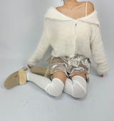 (SUPER CUTE/BUILT-IN SHORTS/ELASTIC WAIST♥) 2 COLORS ベルベットカンカンフレアストレッチミニスカート