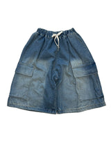 Big Cargo Wide Denim Shorts