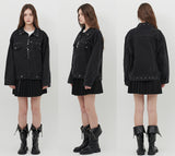 【MADE】スタッドデニムジャケット [BLACK]