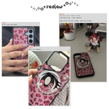 kitsch leopard phone case(pink/epoxy)