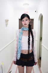 Shirring lace frill top (3color)