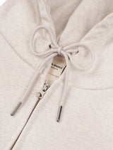 UNISEX Two-Tone Blur Emborogo Hood Zip-Up Oatmeal (FCF1ZP323M)