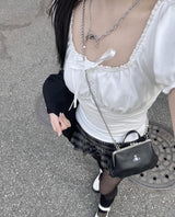パールドロップネックレス(クロス)
