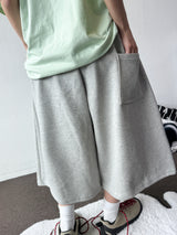 Oval Keyring Pintuck Sweat Balloon Bermuda Shorts 2color