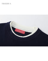 ベーシックレイヤードウールニット長袖トップ 4 Colors