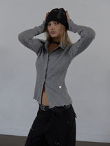 CROSS STUDDED BEANIE / BLACK