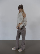 クロススタッデッドビーニー/ ブラウン